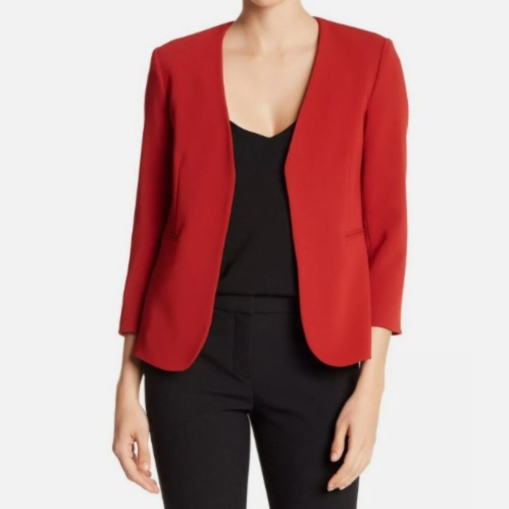 Theory Lindrayia Admiral Open Front Fashion Jacket Blazer Size 12